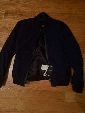 BOSS Men's black Bomber Jacket